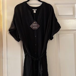 Black midi dress